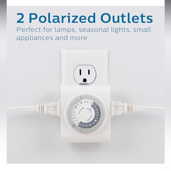 PHILIPS Plug-in outlet Timer, White NIP - Picture 2 of 5